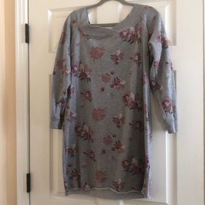 Floral sweater dress